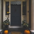 thumbnail image 2 of Northlight Spider Webs and Bats Halloween Valance Decoration - 5.25', 2 of 6
