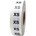 thumbnail image 1 of Clear XS Clothing Size Strip Stickers | 0.75" x 4" Inches | 200 Pack, 1 of 1