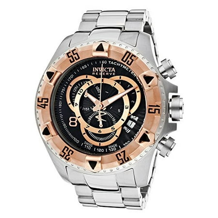 Invicta Men's 10998 Excursion Reserve Chronograph Black Textured Dial Stainless Steel Watch