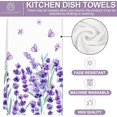 thumbnail image 2 of Lavender Floral Kitchen Towel Purple Flower Butterfly 18 x 28 Inch Sweet Home Hand Dish Drying Tea Towel for Bathroom Spring Cooking Baking Cleaning Supplies, 2 Pack, 2 of 6