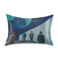 thumbnail image 7 of Yayeee Pillowcase Queen Size Set of 2 Satin Wrinkle Resistant Pillow Case, Blue Planet, 7 of 7