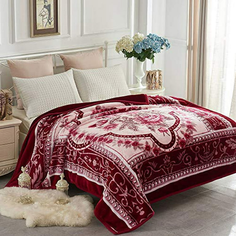 2 Ply Heavy Blanket 2 Sides Printed Soft Thick Warm Bed Throw