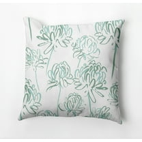 Simply Daisy Blossom Bouquet Outdoor Pillow, Green, 16 in x 16 in