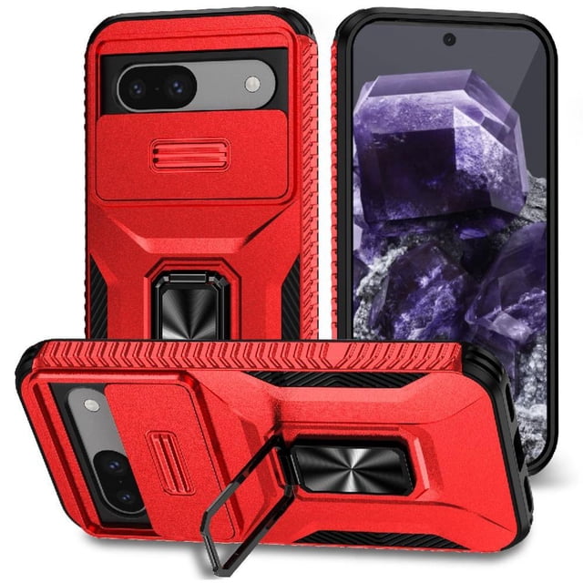 Case for GANGXUN Google Pixel 8A -Dual Protection, Holder, Magnetic Function for Car