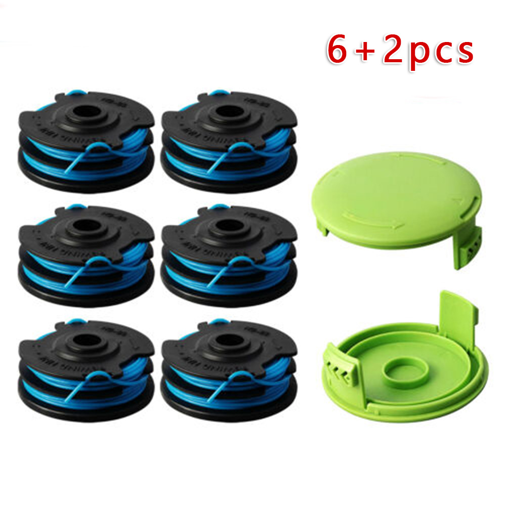 6+2PCS For Greenworks .065Inch Dual Line String Trimmer Replacement Spool 29242