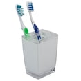 thumbnail image 2 of Home Basics Break-Resistant Plastic Toothbrush Holder, White, 2 of 7