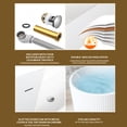 thumbnail image 6 of 67"Acrylic Freestanding Bathtub, V Shape Freestanding Soaking Acrylic Bathtub, Unique Pleated Design With Chrome Drain and Classic Slotted Overflow,Cupc Certified,Gloss White, 6 of 8