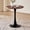 Walnut Black, variant on 23.6" Round Dining Table for 2-4 Modern Circle Tulip Table with Metal Black Tulip Pedestal Base for Kitchen Dining Living Room Apartment Small Space Cafe, Brown