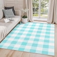 thumbnail image 1 of 6x8 Rug, Buffalo Check Rug Washable Non Slip Soft for Living Room Bedroom, Buffalo Plaid Checkerboard Area Rug, Blue and White Checkered Carpet, Buffalo Check Home Decor & Gifts, 1 of 7
