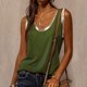 thumbnail image 1 of ICHUANYI Clearance Women Fashion Sexy Sleeveless Vest U-neck Printed Tops Tee Vest Blouse Tops(Army Green, M) ICHUANYI WER2023081016307, 1 of 7