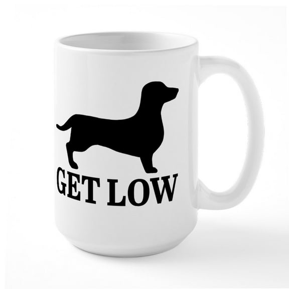 CafePress - Get Low - 15 oz Ceramic Large White Novelty Mug