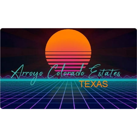 

Arroyo Colorado Estates Texas 4 X 2.25-Inch Fridge Magnet Retro Neon Design