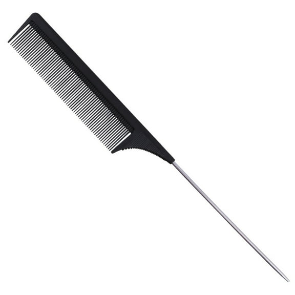 Professional Rat Tail Comb Heat Resistant Teasing Combs with Stainless Steel Pintail for Hair Styling Hairdressing Tool