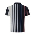 thumbnail image 4 of Navy Mens Fish Net Striped T Shirts Loose Fit Tee Tops for Man Short Sleeve Henley Turtle Neck Brunch Summer Fall Tee Shirt Button 2025 Clothing Y2K XXL, 4 of 5