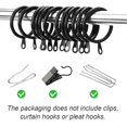 thumbnail image 2 of 20 pcs Metal Curtain Rings with Eyelet, 1-1/4 inch Inner Diameter, Fits Up to 1 Inch Rod, Black, 2 of 5