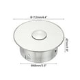 thumbnail image 2 of Uxcell Chimney Hole Cap, 90mm(3.5") Tightness Adjustable Round Stainless Steel Flue Hole Cover Stove Pipe Cap Pipe Cover with Removable Hole Cap for Kitchen Balcony Sewer,Silver Tone, 2 of 5