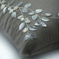thumbnail image 3 of Toss Pillow Cover, Silver Decorative Throw Pillow Covers 16x16 inch (40x40 cm), Silk Throw Pillows For Couch, Nature & Floral, Contemporary Decorative Pillowcase - Silver Beauty, 3 of 3