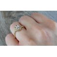 thumbnail image 6 of HeartsAndYou 1.9ct Oval Cut Moissanite Engagement Ring for Women 18k Rose Gold over Silver Halo Twisted, 6 of 8