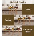 thumbnail image 4 of Triangle Nesting Coffee Table Set of 2 Vintage Music Abstract Guitar Violin Colorful Musical Instruments End Table Modern Minimalist Side Table Set for Living Room Bedroom, 4 of 8