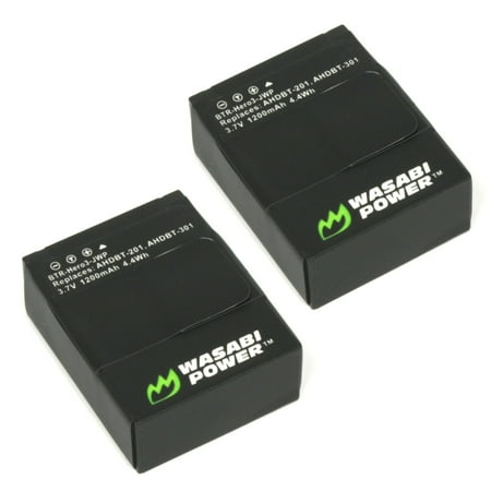 Wasabi Power Battery for GoPro HERO3 HERO3+ (1200mAh 2-Pack)