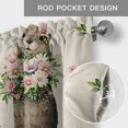 thumbnail image 5 of Valance for Windows,Vintage Farm Groundhog Flowers Valances Curtain Rod Pocket Valance for Kitchen Bedroom Living Room Bathroom,Wake up Spring Is Coming Short Curtains Window Treatment 42x12in, 5 of 9