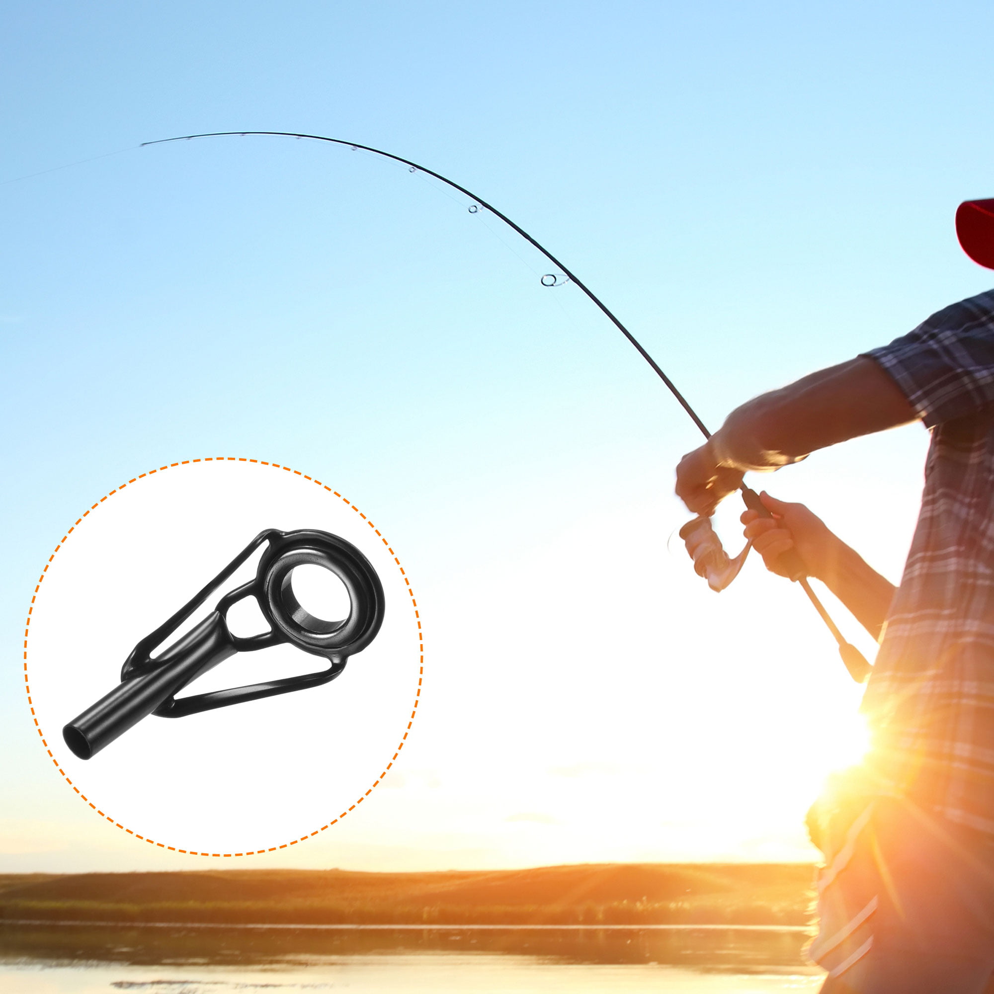 2-6mm Fishing Rod Tip Repair Kit, 30pcs Stainless Steel Ring Guide