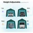 thumbnail image 2 of ADVANCE OUTDOOR Heavy Duty Carport, 12' x 20' x 9.5'-11' Green, 2 of 8