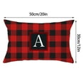 thumbnail image 2 of Bfogop Christmas Classic Farmhouse Buffalo Check Plaids Linen Soft Soild Decorative Square Porch Throw Pillow Covers Home Decor Cushion Case for Sofa Bedroom 12x20 Inch, Red and Black, 2 of 2