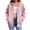 Pink, variant on WRKEKC Hoodies for Women Printed Zipper Long Sleeve Hooded Sweatshirt Casual Daily Wear Pullover Top for Women