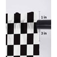 thumbnail image 6 of Simple Black White Checkered Tier Curtains 24 Inch Length,Sheer Curtains for Bedroom Living Room Window Lattice Buffalo Plaid Rod Pocket Drapes Kitchen Curtains Small Half Window 27.5"x24" 2 Panels, 6 of 6