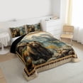 thumbnail image 3 of jejeloiu Wild Animals Bear Queen Comforter Set,Rustic Farmhouse Bedding Comforter Set For Men Women Reversible 3-Piece, 3 of 8