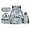 Blue Penguin, variant on Yuyamidu Adorable Otter Kids Backpack 4Pcs Set for Girls 5-8 8-12 Elementary School Rucksack with Lunch Bag Pencil Case Water Bottle Sleeve 17 Inch Schoolbag Set