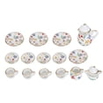 thumbnail image 6 of 15Pc Flower Pattern Minis Teapot Cup Plate Dollhouses Kitchen Accessories 1:12 Dollhouses Miniature Porcelain Teacup Set, 6 of 7