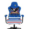 thumbnail image 2 of HELLHERO USA Flag Pattern Gaming Chair Cover with Armrest Covers for Home Office Bedroom, Non Slip Stretchable Spandex Gaming Chair Covers, 2 of 10