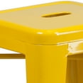 thumbnail image 6 of Merrick Lane Yellow 24" High Backless Metal Counter Height Stool with Square Seat for Indoor-Outdoor Use, 6 of 11
