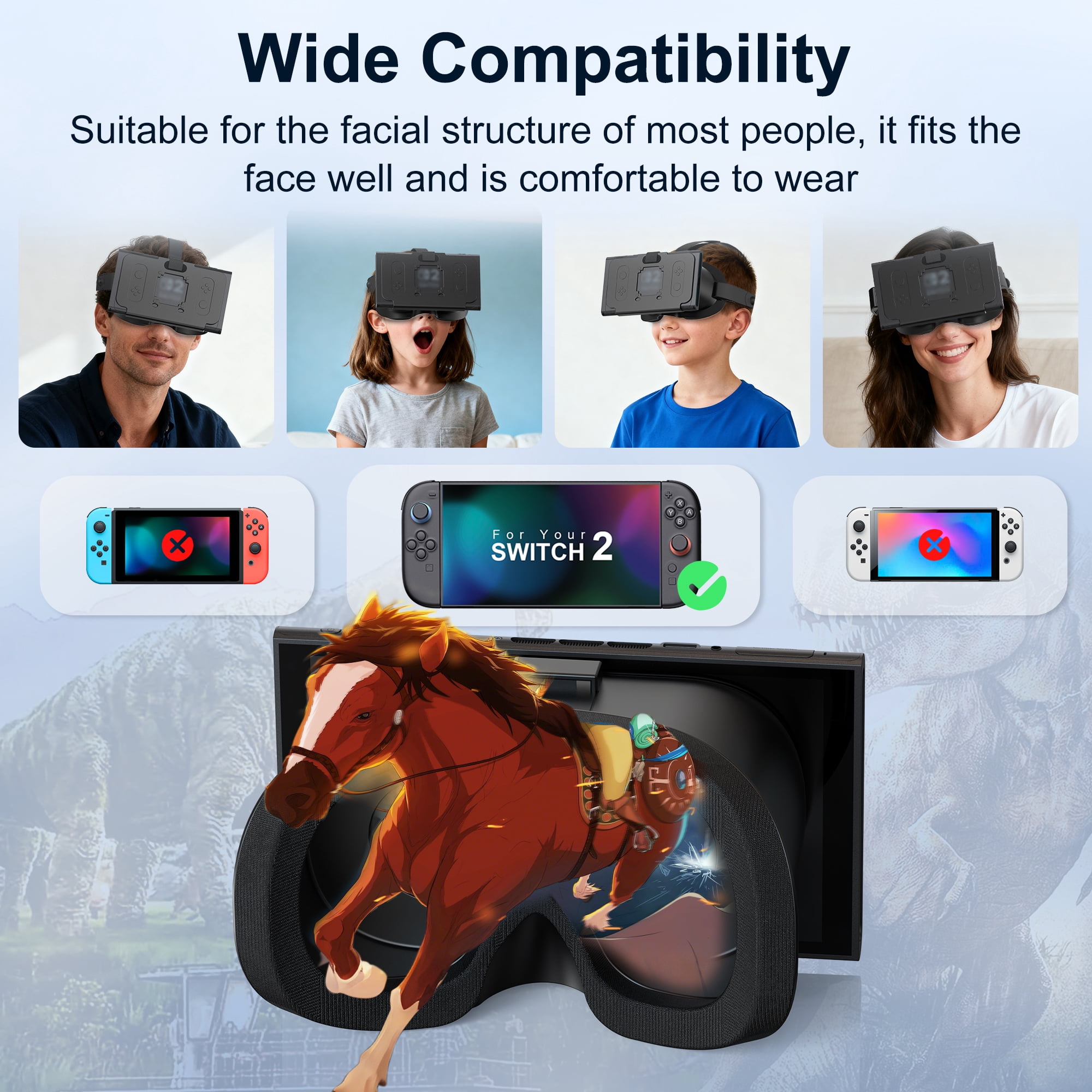 Newest VR Headset for Nintendo Switch 2 Model, 3D VR Glasses with