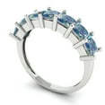thumbnail image 2 of 1.75 ctw Wedding Band for Women - 14K White Gold Blue Moissanite Stackable Eternity Ring, 2 of 6