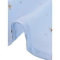 thumbnail image 5 of INSPIRE CHIC Women's Dress Chiffon Metallic Stars Ruched Sleeve V Neck A-line Dress XL Blue, 5 of 6