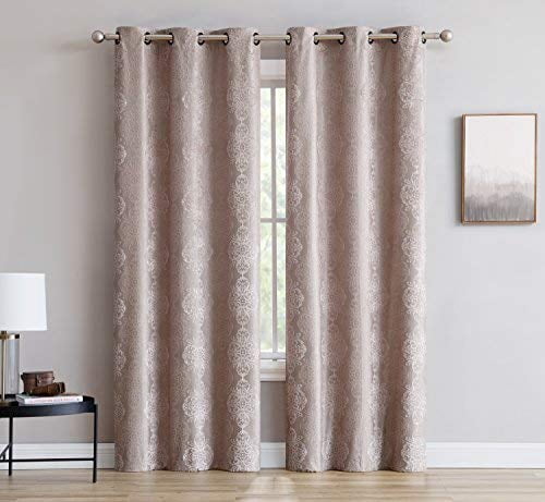 100% Blackout Valance LinenZone 18 Inch Long Newly Innovated 1 Valance 54 W x 18 L, Charcoal Heat and Light Blocking Drapes Eco Friendly Madison Light Weight Fabric with Grommets