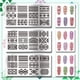 thumbnail image 3 of Juego de 3 placas de estampado para uñas con textura geométrica, 36 diseños, plantillas para uñas con motivos aztecas y tribales persas., 3 of 7