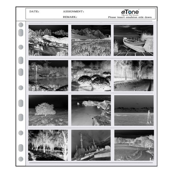 eTone 50x Negative Pages Holds 120 Negative Page Preservers Archival Storage Sheets Photo Sleeves