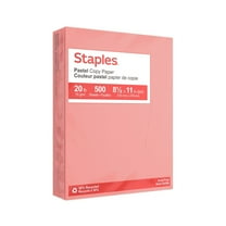 Staples Pastel Colored Copy Paper 8 1/2" x 11" Salmon 500/Ream (14783) 678824
