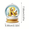 thumbnail image 2 of Personalized Christmas Ornament with Initial Letter A, Snow Globe Design, Ceramic Keepsake for Holiday Decor, 2 of 4