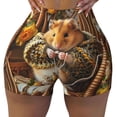 thumbnail image 2 of Lsque Modern Floral Guinea Pig Pattern High Waisted Biker Shorts for Women-Tummy Control Fitness Athletic Workout Running Yoga Gym Shorts,Moisture-Wicking-XX-Large, 2 of 9