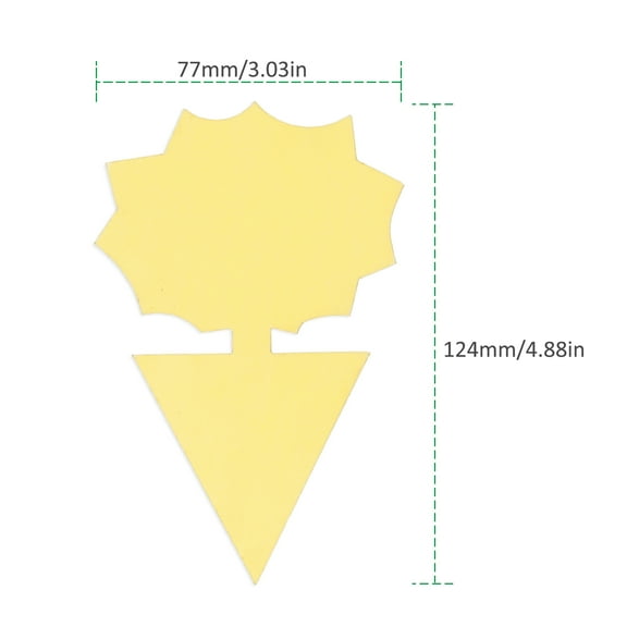 KKmoon 50Pcs Sticky Bug Trap Dual-sided Sticky Flying Traps Indoor Outdoor House Plants Fly Paper for Fruit Fly Fungus Gnat Thrip