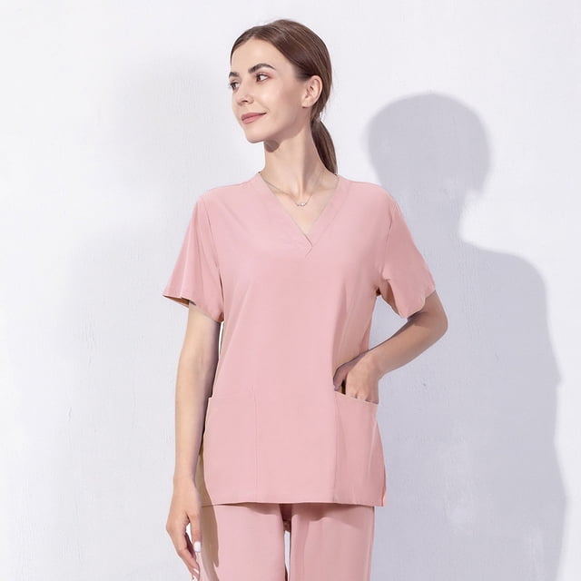 Uniforme de trabajo de médico, ropa de enfermera de manga corta, bata de hospital de belleza, ropa de lavado de quirófano de mujer