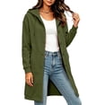 thumbnail image 5 of YFNNUP Women's Button Hoodies Long Tunic Sweatshirts Oversized Fleece Casual Long Sleeve Hoodie Jacket Coat with Pockets Army Green,M, 5 of 7