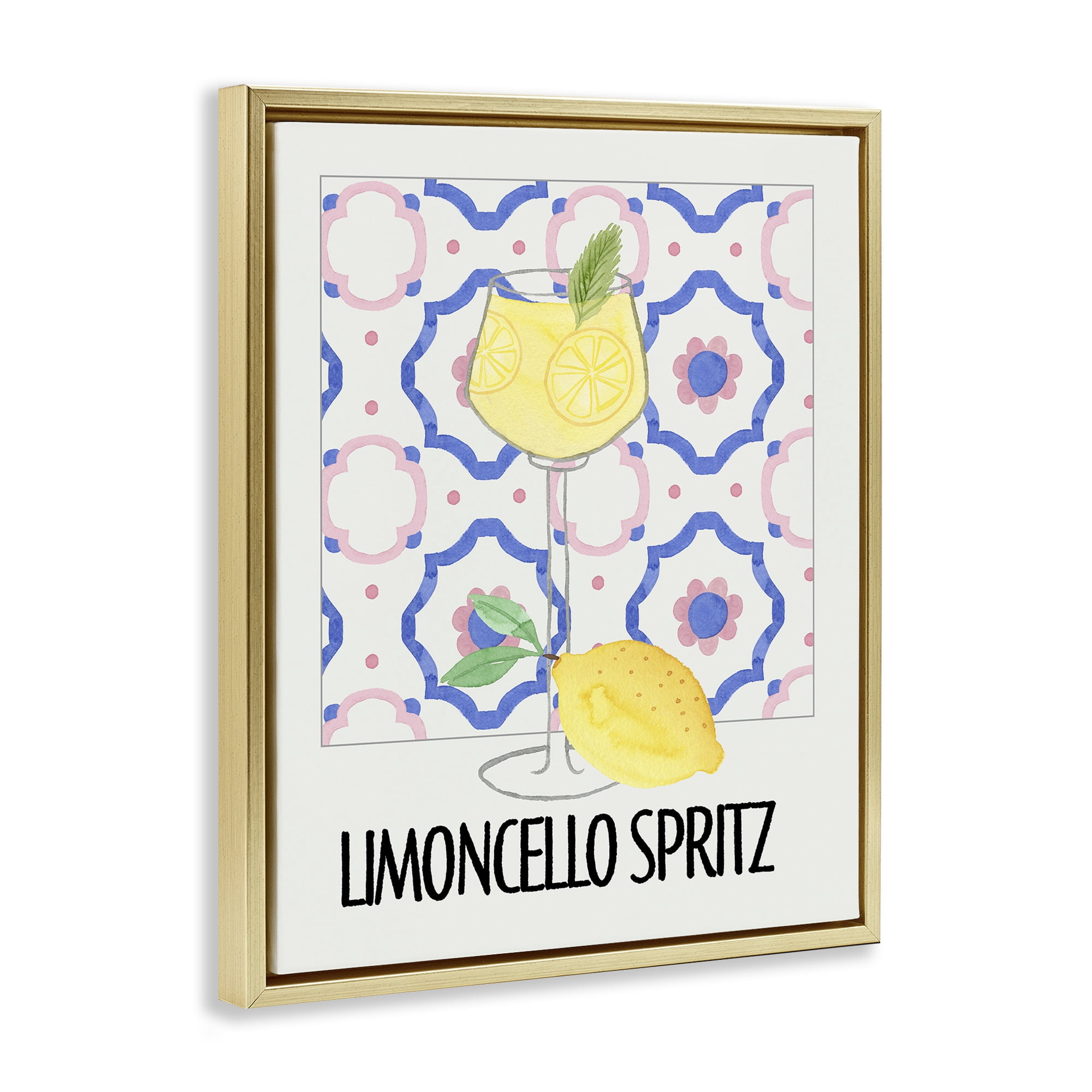 Stupell Industries Italy Spritz on My Mind Gold Framed Floater Canvas Wall Art, design by Nina Jacobs