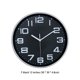 thumbnail image 3 of Reloj de pared de cristal Bearachild HA082735-05 para sala de estar Negro 30*30*4.8 cm, 3 of 6