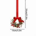 thumbnail image 3 of 6-Pack Christmas Cabinet Door Wreaths - Set of 5.2x21.6 Inch Christmas Garland Swags with Plaid Bows for Kitchen, Windows, and Indoor/Outdoor Festive Decor, 3 of 6